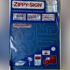 Zippy-Sign Blue Vinyl Numbers 4”